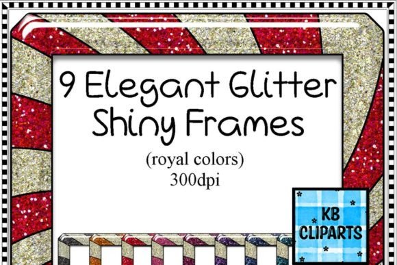 Download 9 Elegant Glitter Shiny Frames Clip Art - Premium Resources
