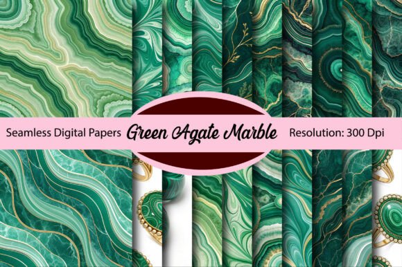 Download Green Agate Marble Digital Paper - Marble digital paper Collection